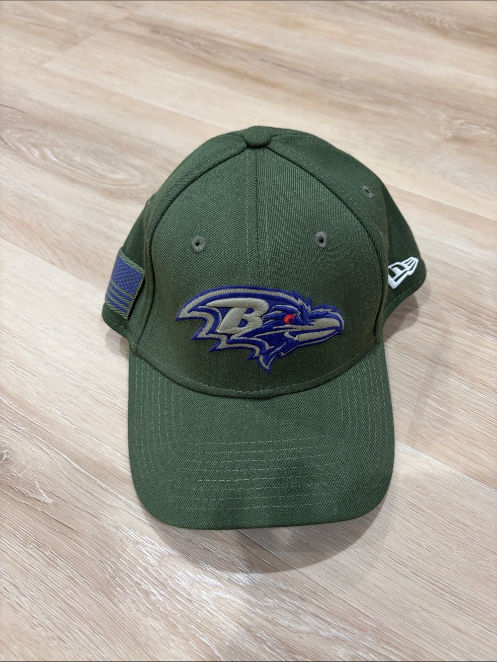 New Era Olive Green Baltimore Ravens Logo Cap